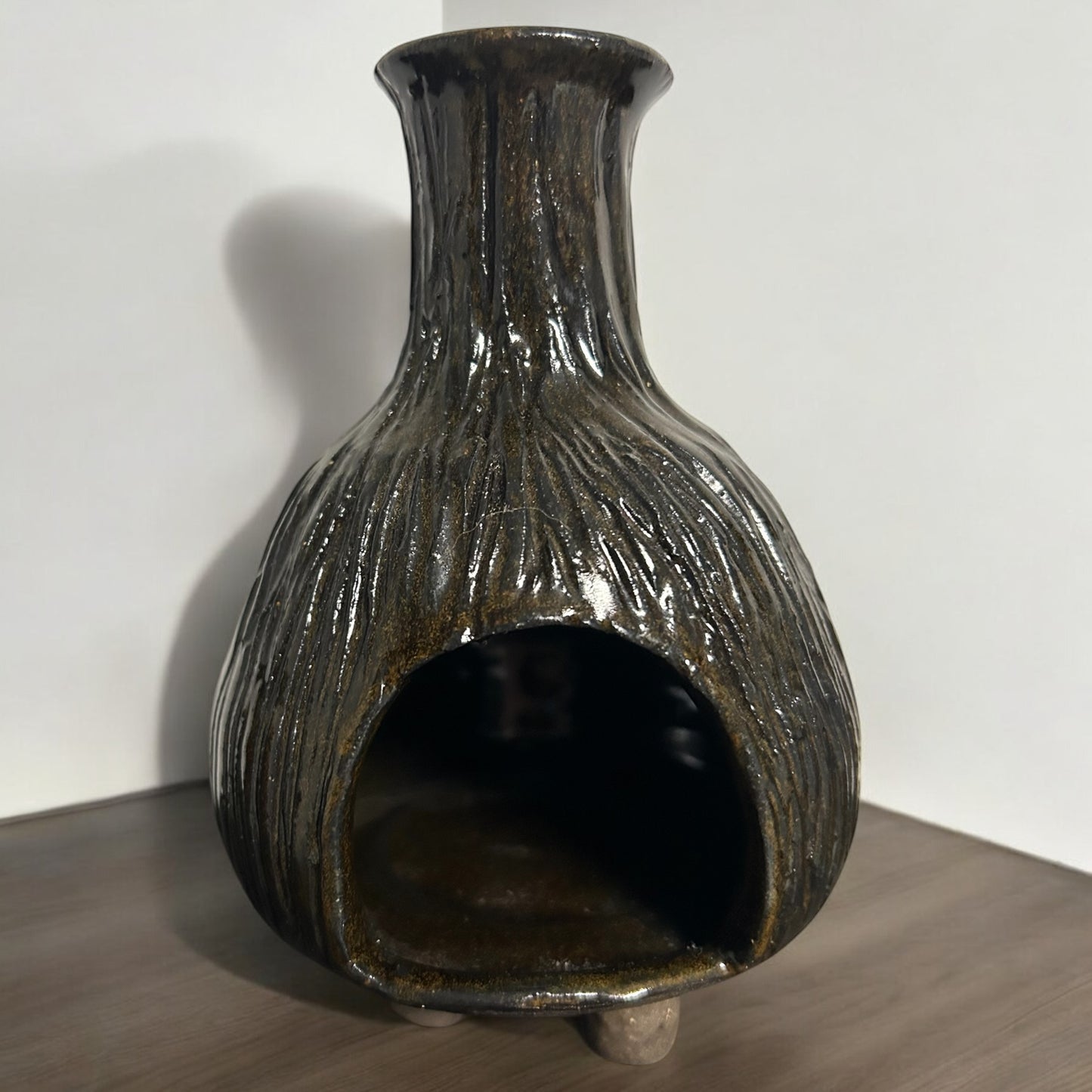 Tree Bark Chiminea