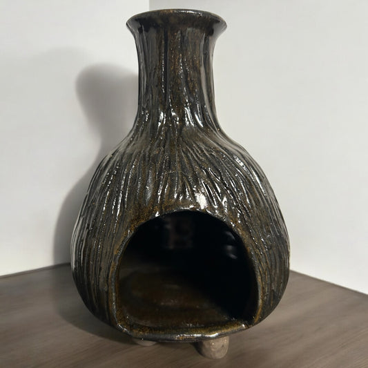 Tree Bark Chiminea