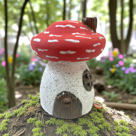 Mushroom Cottage Incense Burner